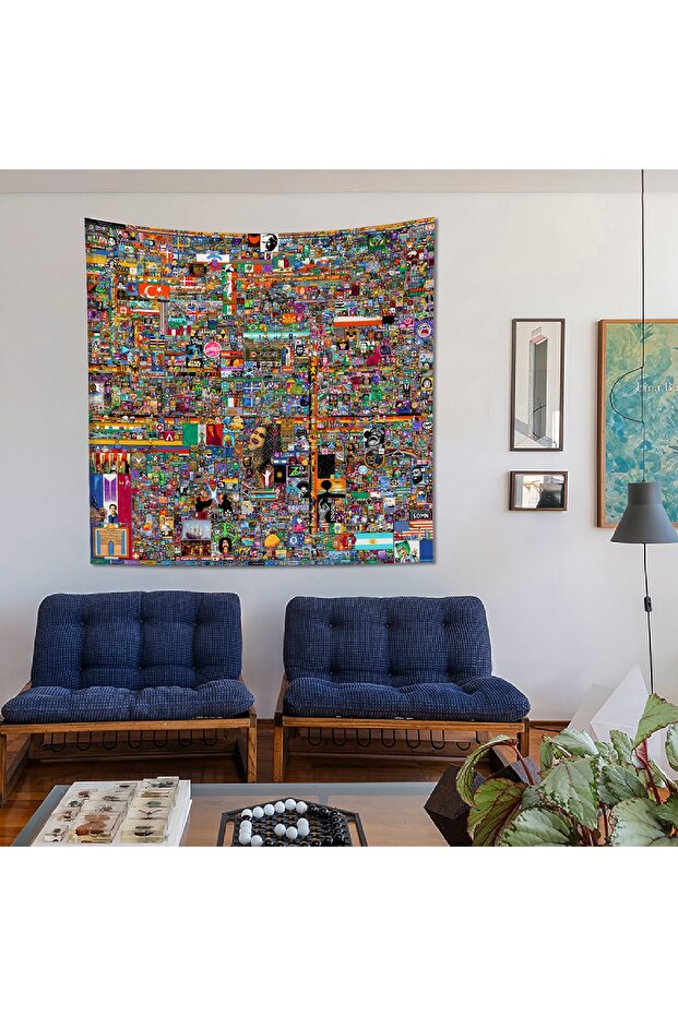 Reddit Place Duvar Örtüsü - 135 Cm X 135 Cm - 4