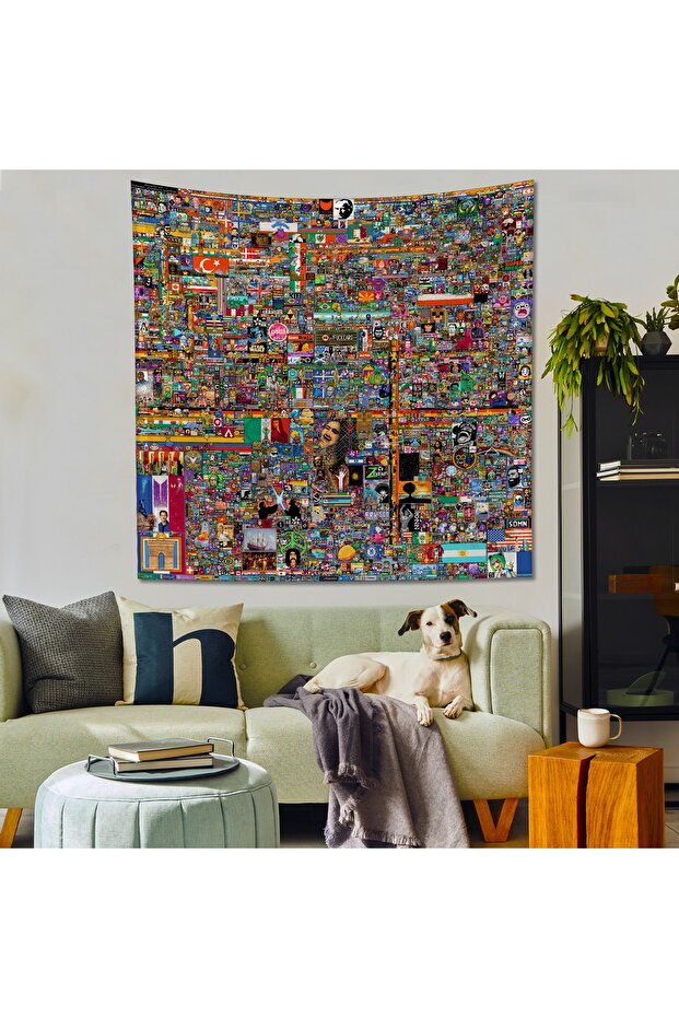 Reddit Place Duvar Örtüsü - 135 Cm X 135 Cm - 6