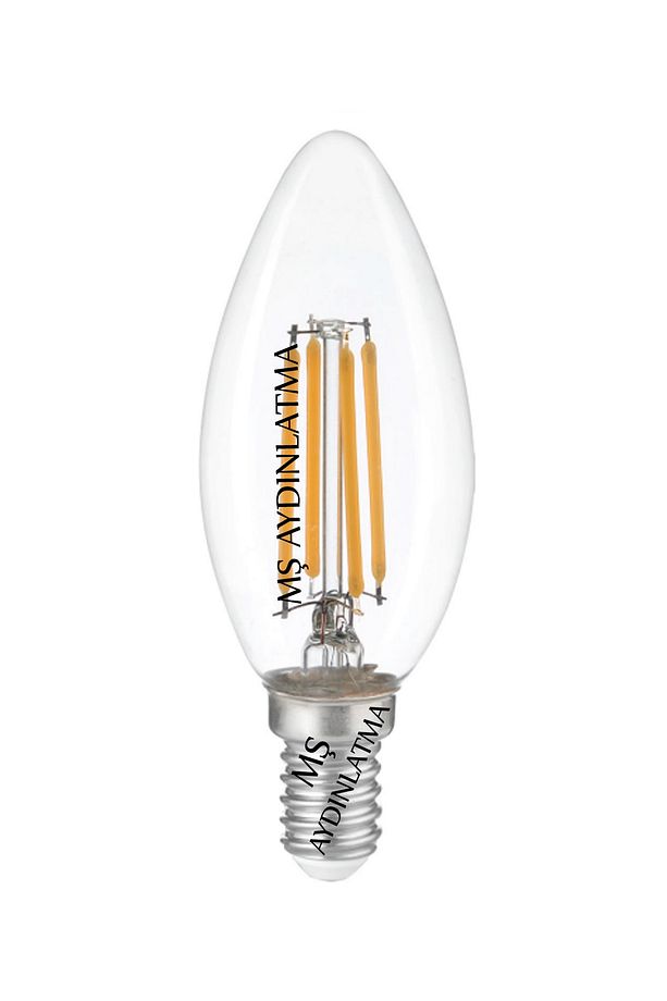 E14 Duylu 6 Watt Gün Işığı Led Filament Rustik Şeffaf Cam Ampul - 1