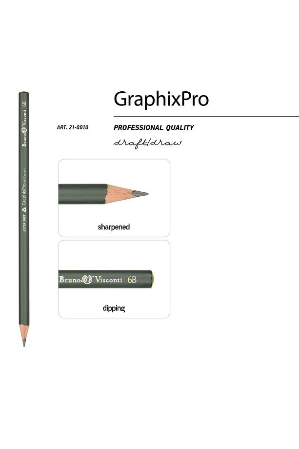 "graphixpro'' Dereceli Kurşun Kalem Seti. 9 Adet 2h-6b. - 5