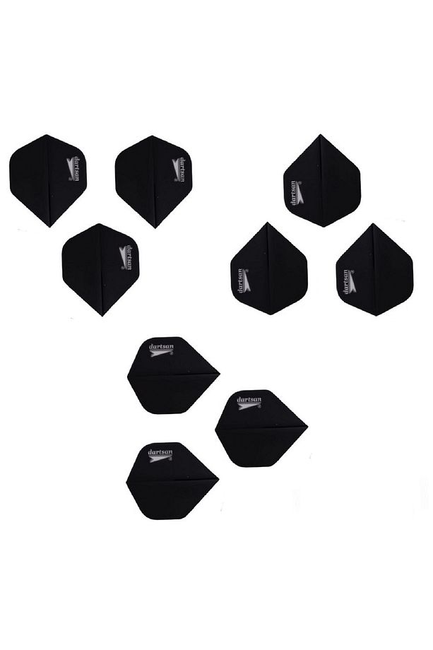 5 Set (15 ADET) Dart Flight-flayt. 100 Micron Pet Siyah - 5