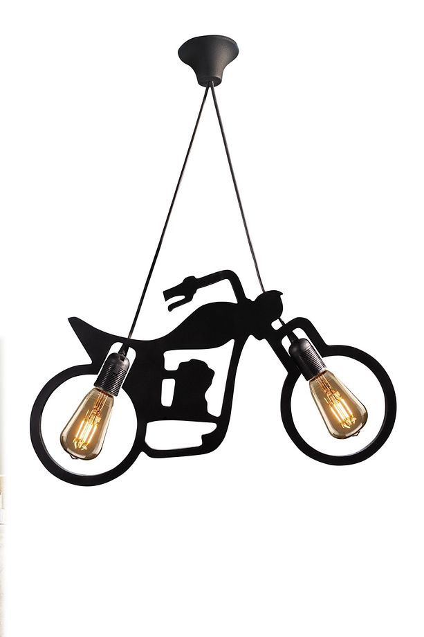 Çapır Motor Bisiklet Avize Sarkıt Modern Rustik Dekoratif Retro 2 Li Lamba - 4