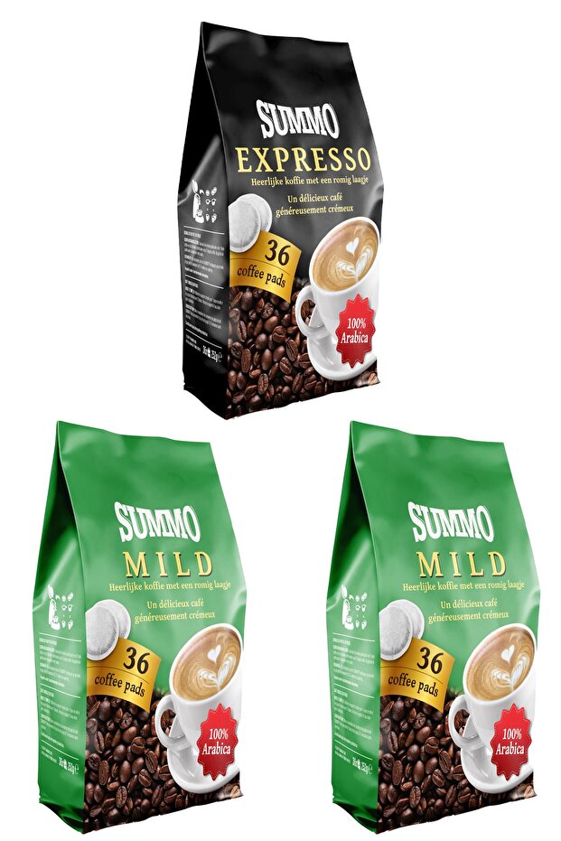 1 Espresso and 2 Mild 108-Piece Advantage Pack (36X3 Pack) Senseo Pads Coffee Capsule