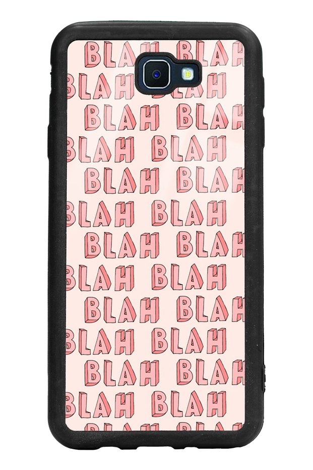 Samsung J7 Prime Blah Blah Design Glossy Phone Case