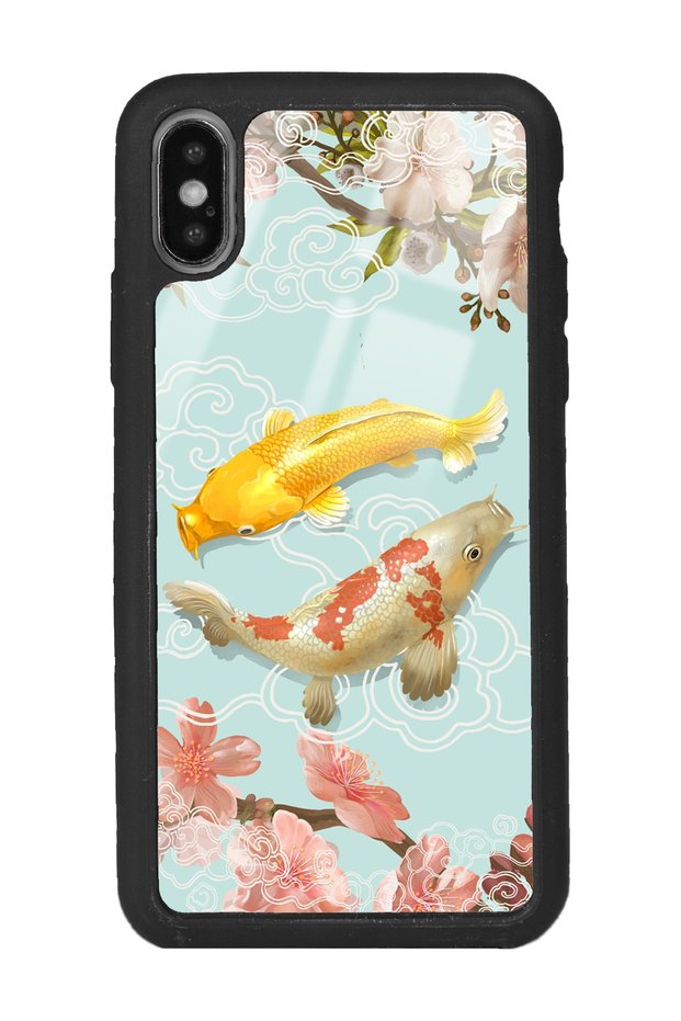 iPhone X - XS Compatible Koi Fish Design Glossy Phone Case