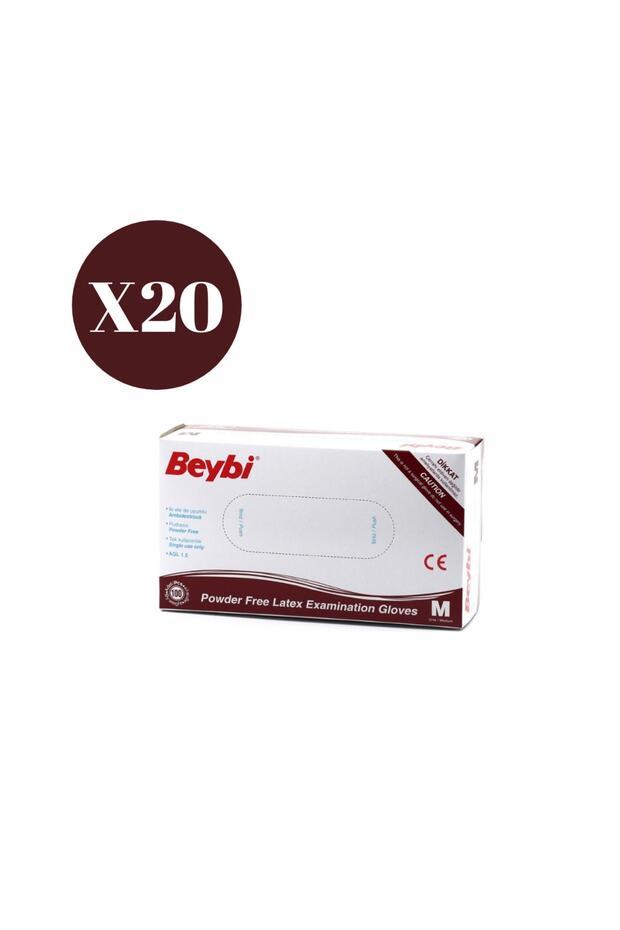 Latex Powder-Free White Gloves 100pcs Size "m" *20 Pieces