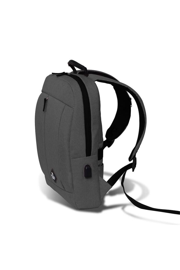 Smart Bag Galaxy Usb Şarj Girişli Notebook Laptop Sırt Çantası Gri - 4