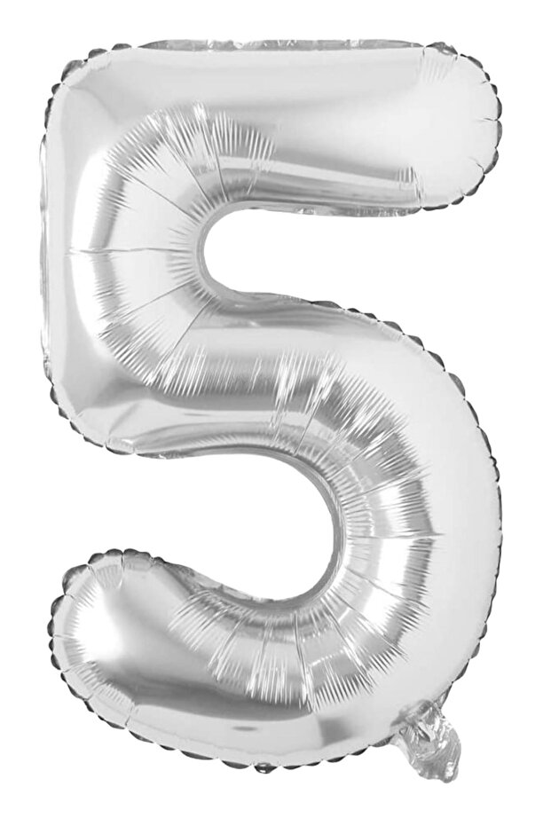 Silver Color Foil Number Balloon Silver 40 Cm Balloon