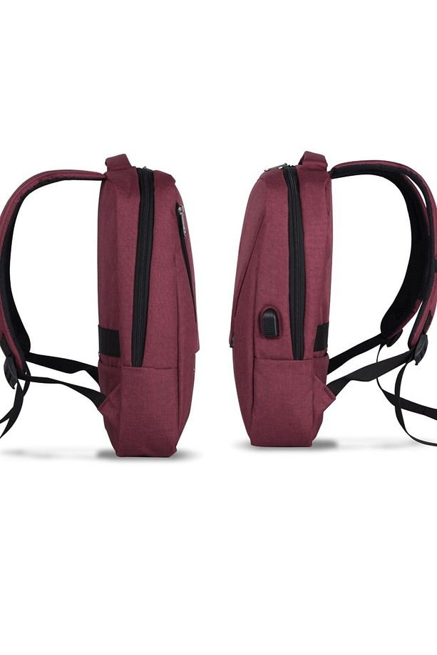 Smart Bag Active Usb Şarj Girişli Slim Notebook Laptop Sırt Çantası Bordo - 7
