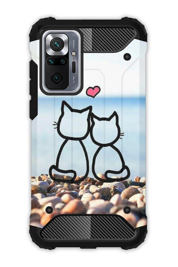 Xiaomi Redmi Note 10 Pro Compatible Case Tank Full Protection Antishock - Love of Cats