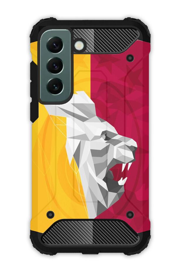 Samsung Galaxy S21 Fe Compatible Case Tank Full Protection Antishock - Yellow Red Champion