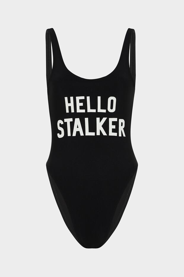 Hello Stalker Sloganlı Push Up Mayo - 1