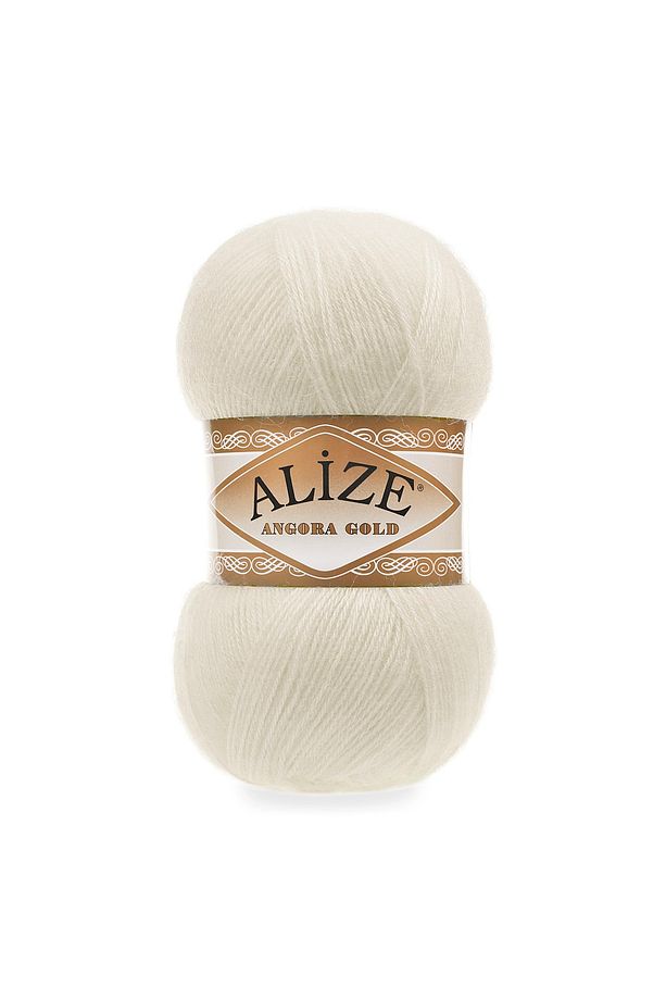 Angora Gold 100 Gr Yünlü El Örgü Ipi Renk Kodu:krem-01-yünlü Örgü Ipi - 1