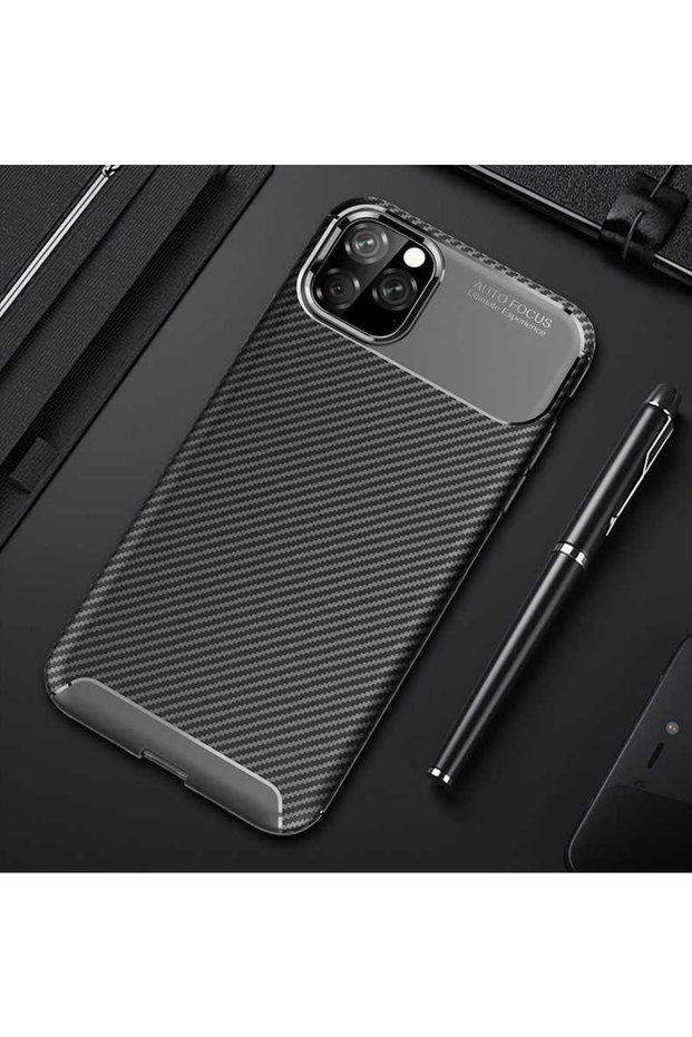 Compatible Case Carbon Design Negro Cover For Iphone 11 Pro