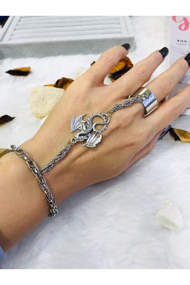 Cemy New Dragon Chain Detail Bracelet and Ring