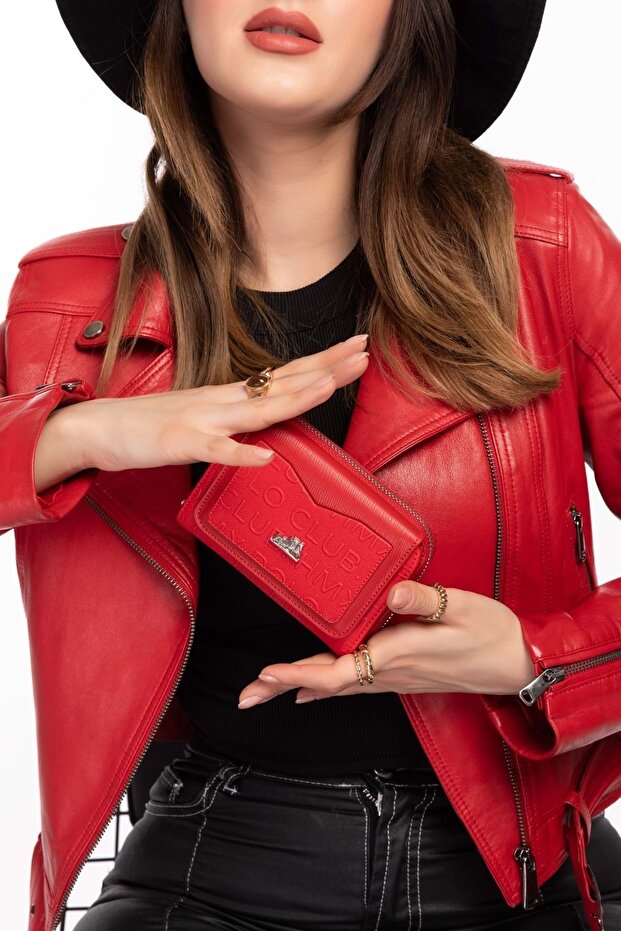 Hmx Polo Daily Useful Hand Wallet Hmx.198 - Red