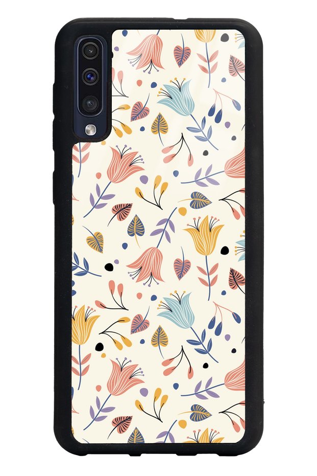 Samsung A50 White Bindanlı Design Glossy Phone Case