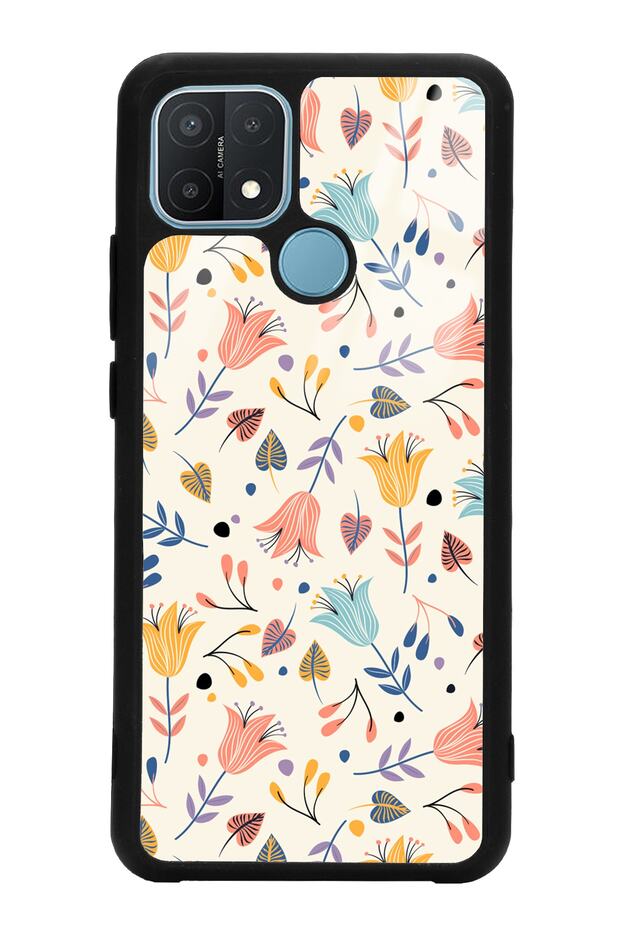 Oppo A15 - A15S White Glossy Phone Case with Bindan Design