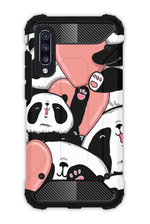 Galaxy A70 Compatible Case Tank Full Protection Antishock - Cute Panda