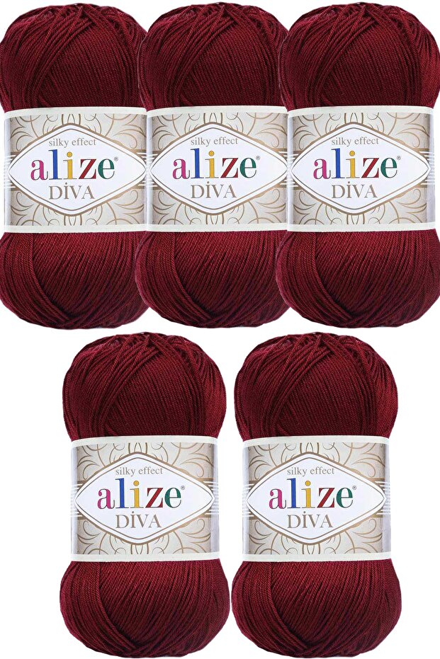 Diva Parlak Merserize Yazlık Baharlık Örgü Ipi No:57 (5 Adet) - 1