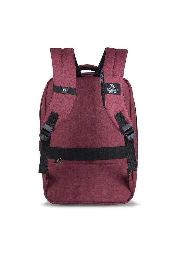 Smart Bag Active Usb Şarj Girişli Slim Notebook Laptop Sırt Çantası Bordo - 6