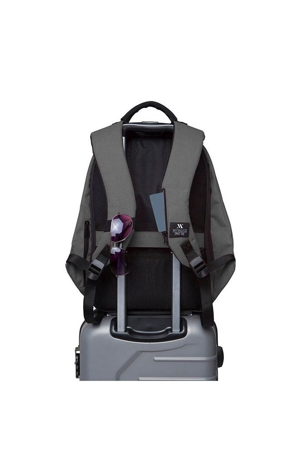 Smart Bag Secret Usb Şarj Girişli Akıllı Laptop Sırt Çantası Gri - 7
