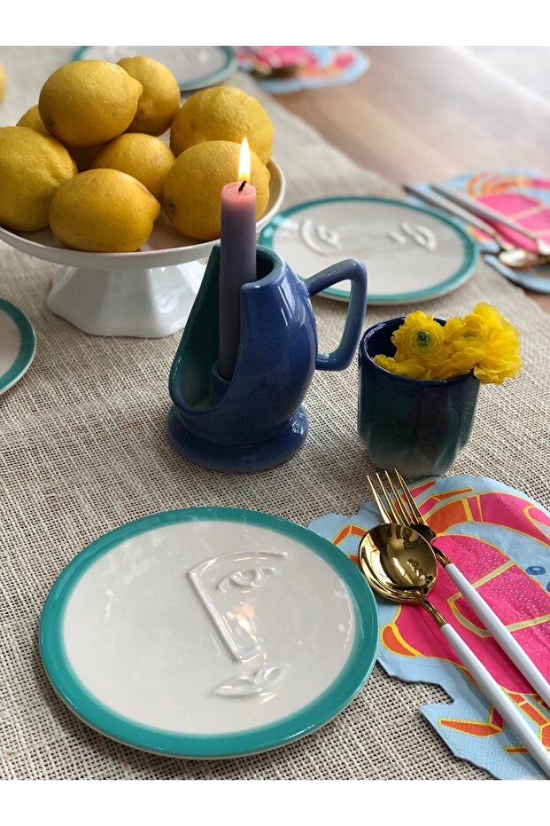 Face Tatlı Tabağı Turkuaz - 1