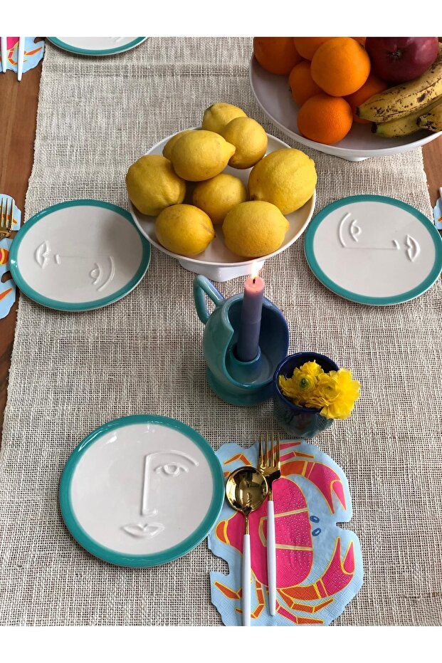 Face Tatlı Tabağı Turkuaz - 4