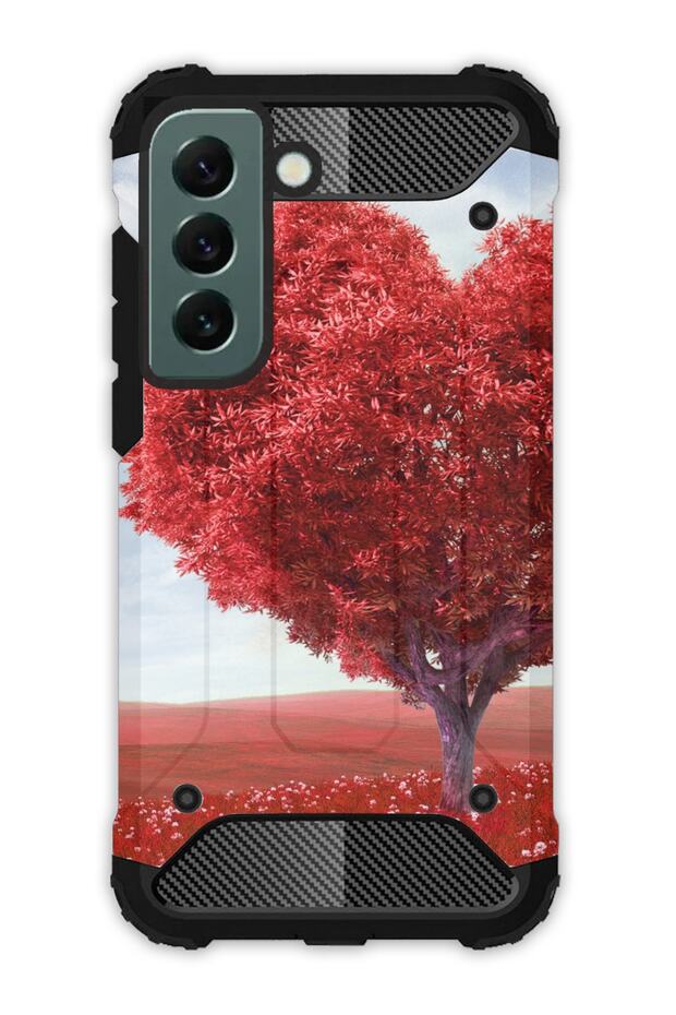Samsung Galaxy S21 Fe Compatible Case Tank Full Protection Antishock - Heart Shadow