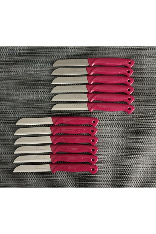 Simli Pembe Meyve Bıçağı 12'li