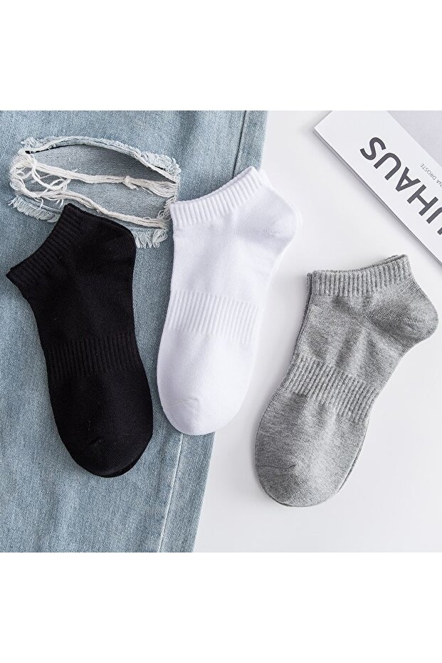 جوارب صيفية ملونة أساسية مكونة من 6 قطع للجنسين - 4