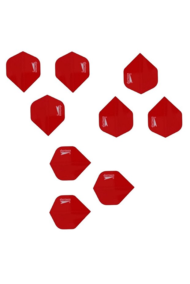 5 Set (15 ADET) Dart Flight-flayt 100 Micron Pet Kırmızı - 5