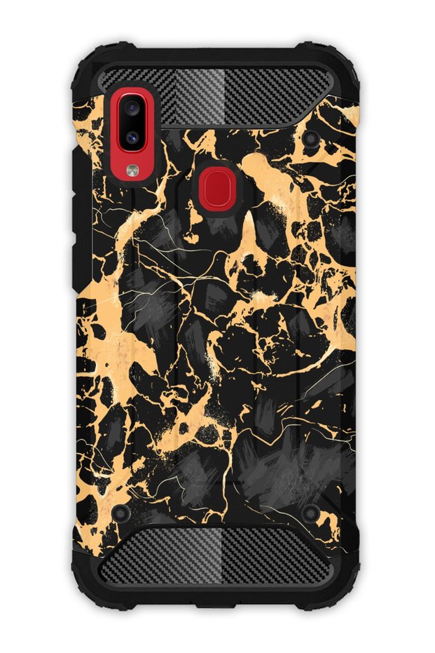 Samsung Galaxy A20 A30 Compatible Case Tank Full Protection Antishock Honeycomb Marble
