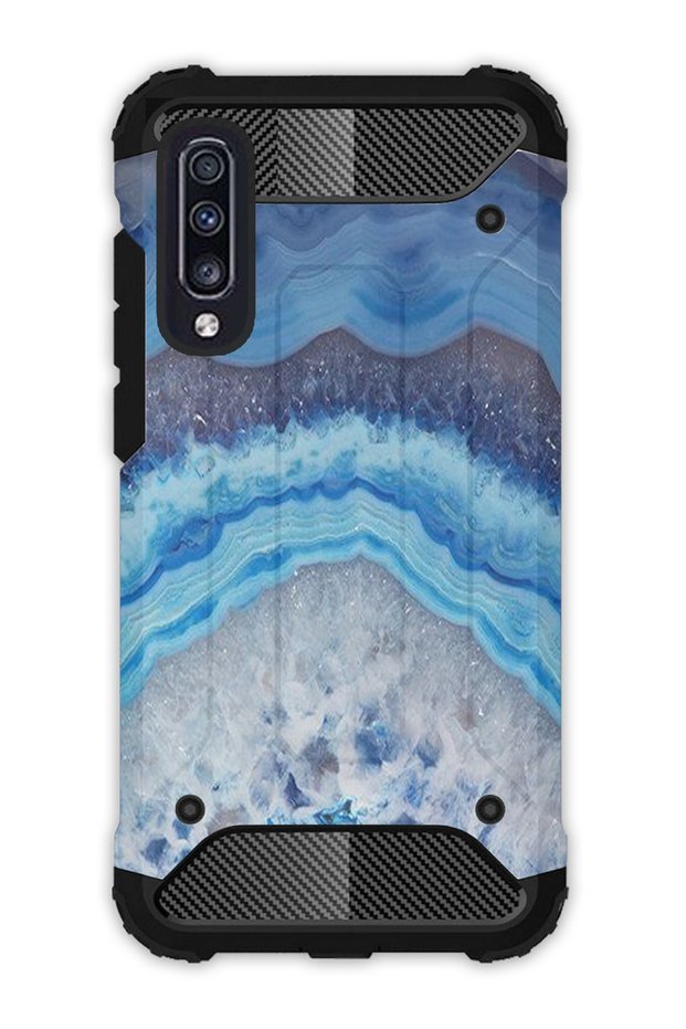 Samsung Galaxy A70 Compatible Case Tank Full Protection Antishock - Amethyst Stone