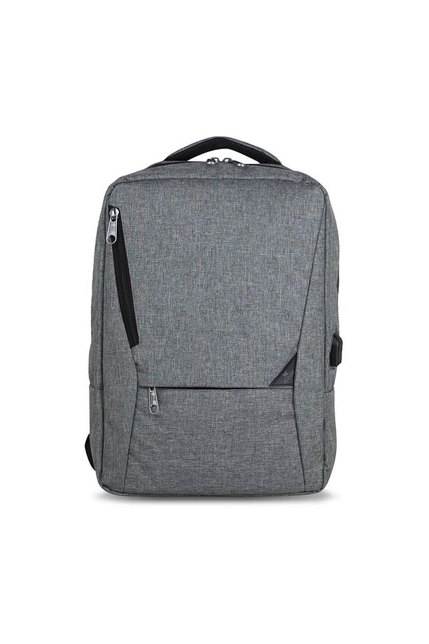 Smart Bag Active Usb Şarj Girişli Slim Notebook Laptop Sırt Çantası Gri - 5