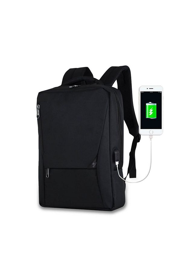 Smart Bag Active Usb Şarj Girişli Slim Notebook Laptop Sırt Çantası Siyah - 3