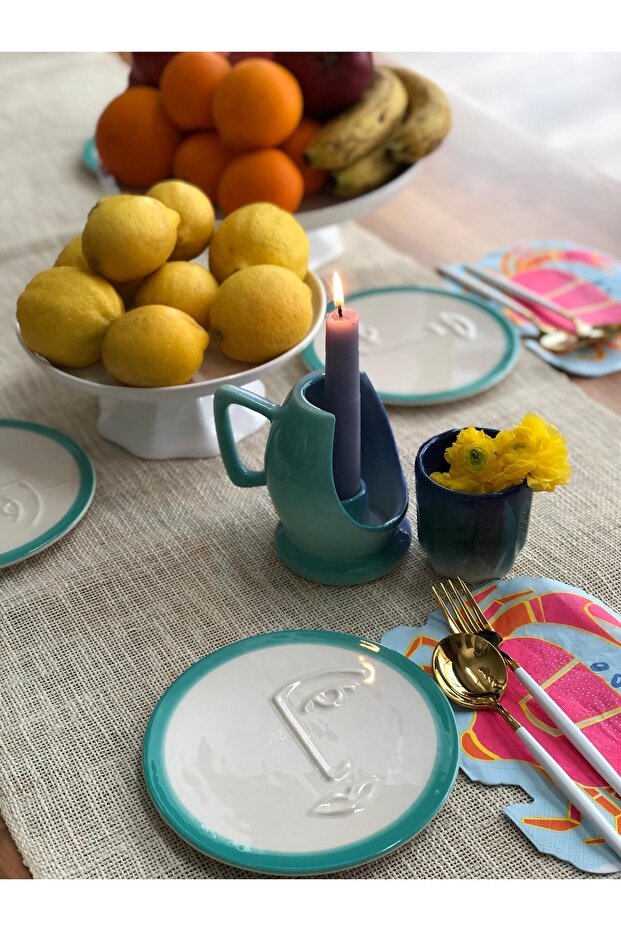 Face Tatlı Tabağı Turkuaz - 3