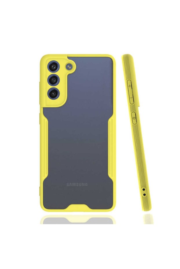 غلاف هاتف Galaxy S21 Fe مزود بظهر حماية للكاميرا من السيليكون الشفاف