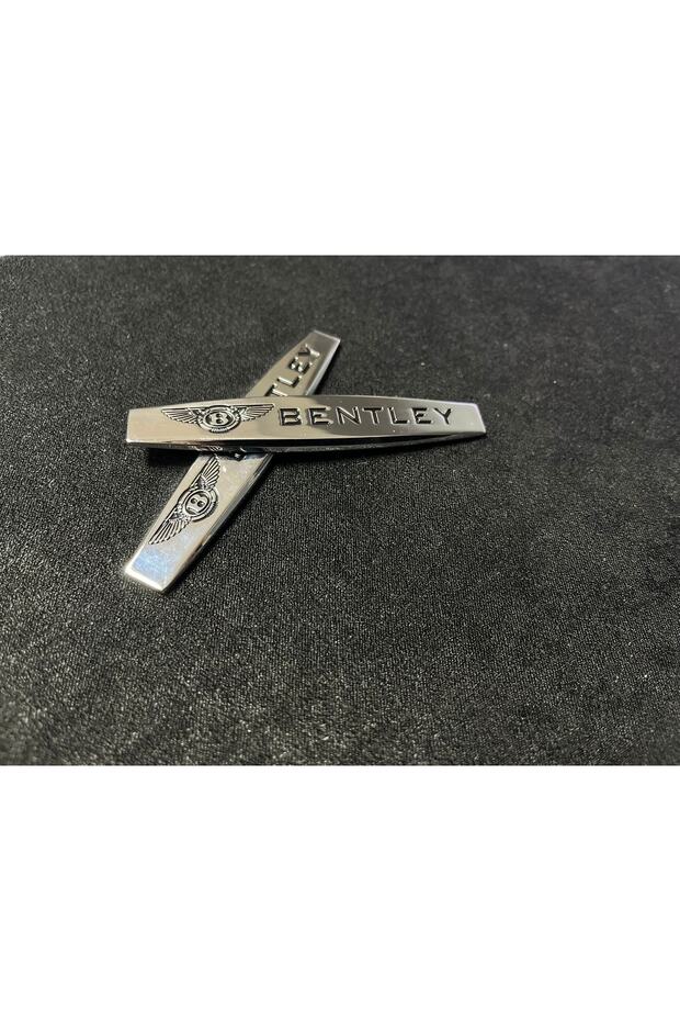 Bentley Fender Metal Sticker 2 Pieces Car Logo Emblem Metal Logo