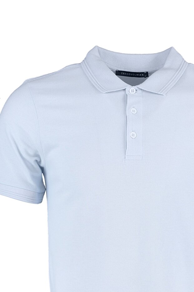 Mavi Slim/Dar Kesim Polo Yaka Kısa Kollu %100 Pamuk Polo Yaka T-shirt TMNSS20PO0009 - 8