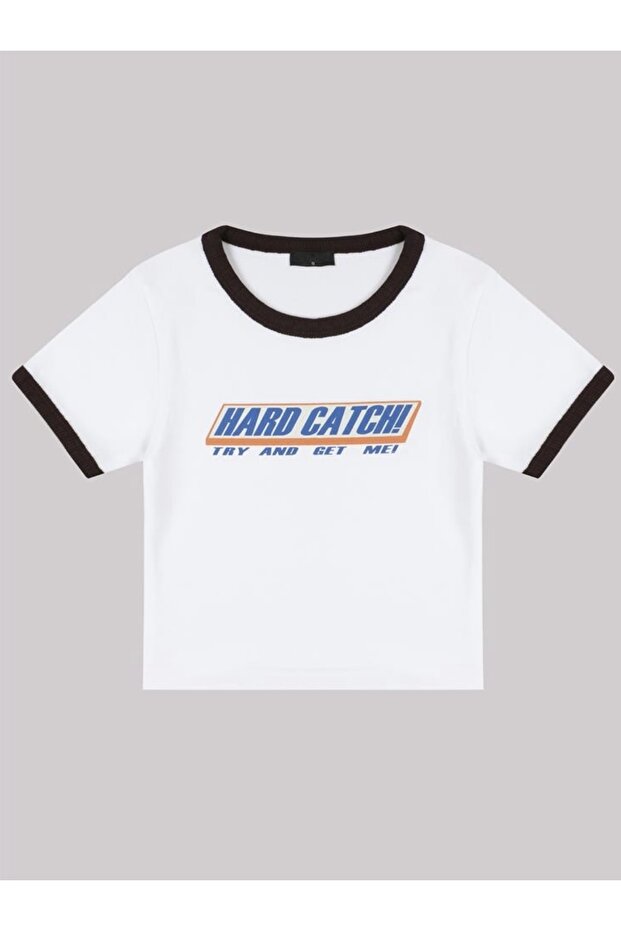 Hard Catch Printed Crop T-shirt