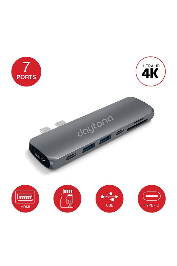 Fc03 Macbook Uyumlu 7in2 Type-c Hd 4k Card Reader & Hub - 1