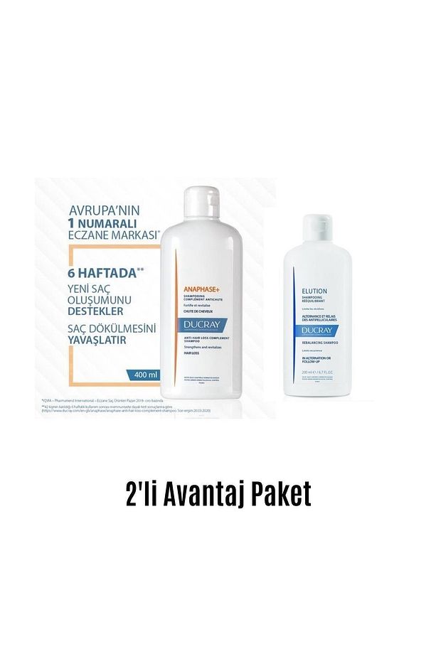 Anaphase Saç Dökülmesine Karşı Bakım Şampuanı 400 Ml + Elution Rebalancing Shampoo 200ml - 1