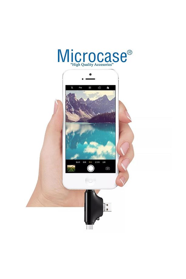 Type-c Lightning Micro Usb Telefonlar Için Sd Kart Okuyucu Flash Disk Adaptör Al2743 Beyaz - 4