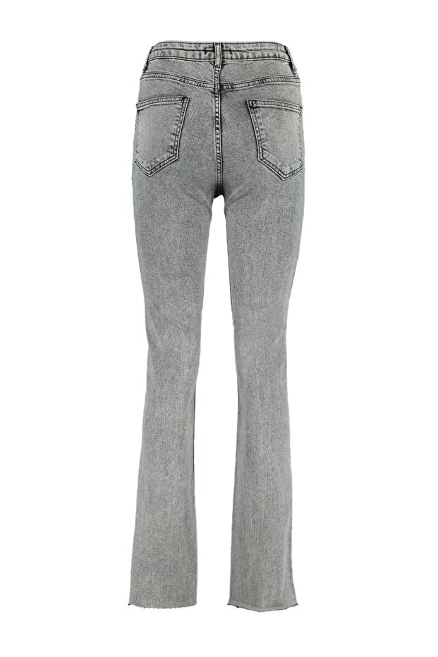 Graue Schlitzjeans - 8