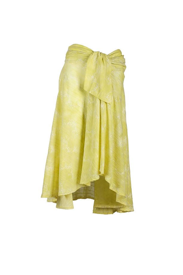 Sarı Nakış Detaylı Sarong Plaj Giyim - 6