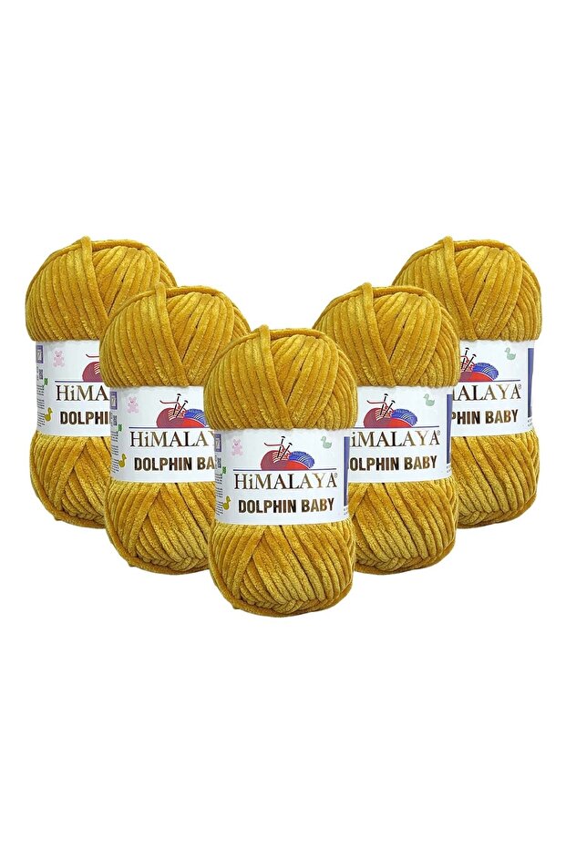 Dolphin Baby Velvet Ip 5 Pack 80330 Mustard 100 gr 120 m