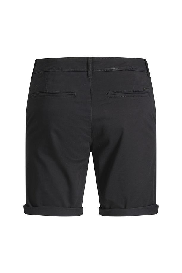 12165604_jpstbowie Jjshorts Solid Normal Bel Düz Siyah Erkek Şort - 6