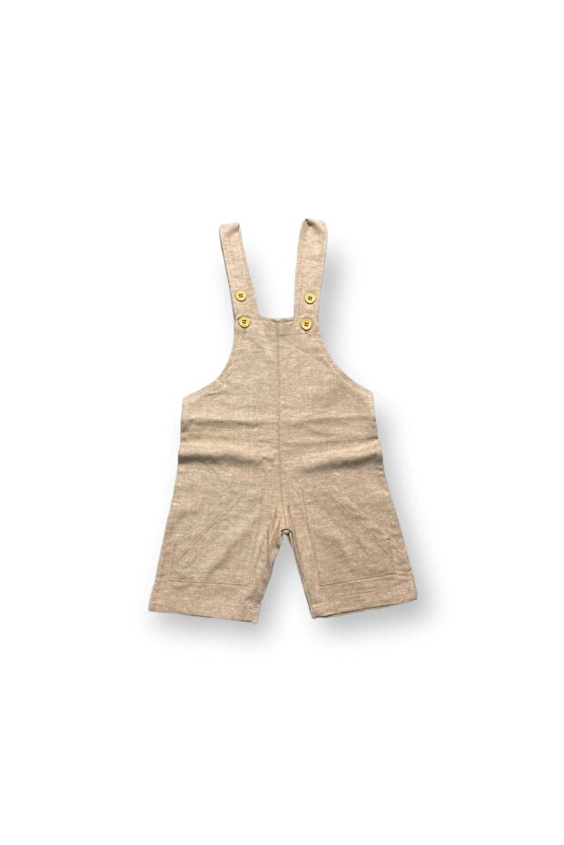 Unisex Children's Linen Strap Salopet