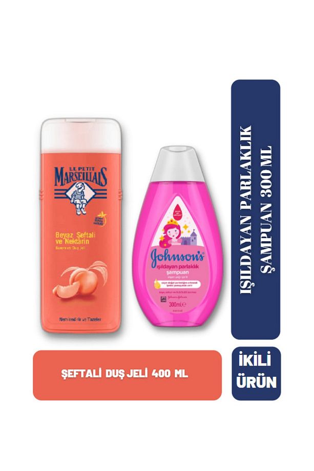 Duş Jeli Şeftali Ve Nektarin 400 ml Işıldayan Parlaklık Bebek Şampuanı 300 ml - 1